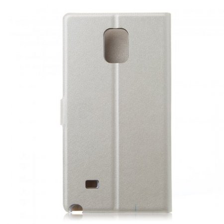 Flower Show Leather Flip Cover Stand Case for Samsung Note 4 9106 Smartphone White