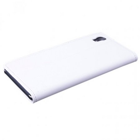 Leather Flip Cover Case Stand for Elephone G7 Smartphone White