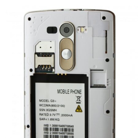 G3+ Smartphone Android 4.2 MTK6572W Dual Core 5.0 Inch 3G Smart Wake Up Golden