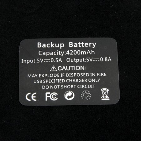 Leather Power Pack External Battery Case for Samsung I9200 - Two-color Optional