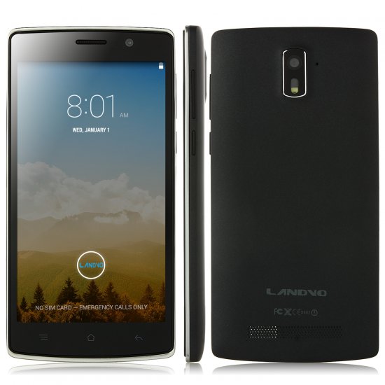 LANDVO L200 Smartphone Android 4.4 MTK6582 5.0 Inch QHD Screen 3G Smart Wake Up Black
