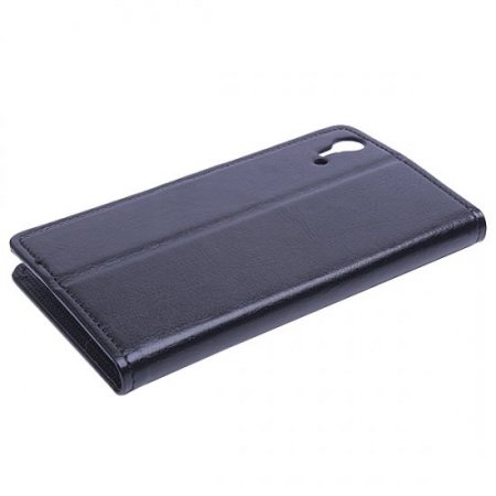 Leather Flip Cover Case Protect Case Stand for Cubot X9 Smartphone Black