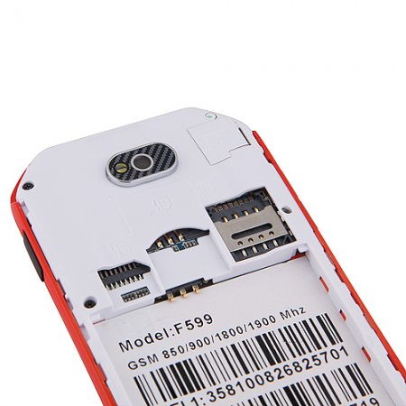 F599 Smartphone Android 2.3 MTK6515 3.4 Inch TFT Capacitive Screen - Red