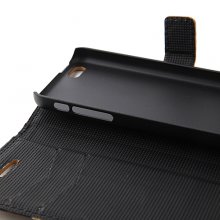 Magnetic Closure Protective Flip Cover Stand Litchi Stripe Leather Case for iPhone5c