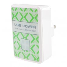 LED 4 Ports USB to Ac Wall Adapter UK Charger for iPhone iPod Blackberry HTC
