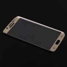 0.2mm Screen Printing Tempered Glass Screen Protector for SAMSUNG S6 Edge Gold