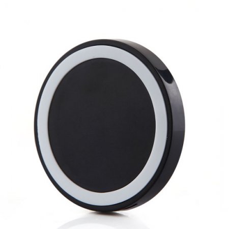 Q5 Portable Mini Wireless Charger Pad for Qi Compliant Devices White&Black