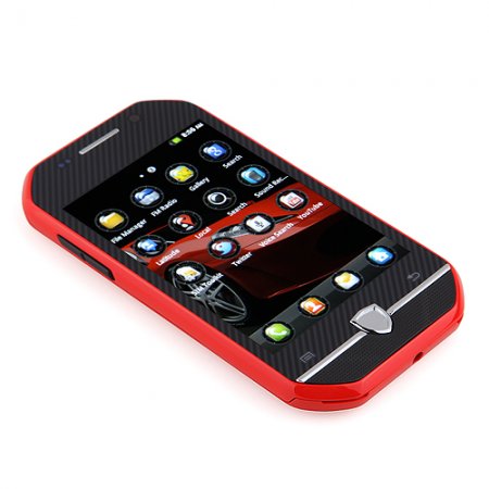 F599 Smartphone Android 2.3 MTK6515 3.4 Inch TFT Capacitive Screen - Red