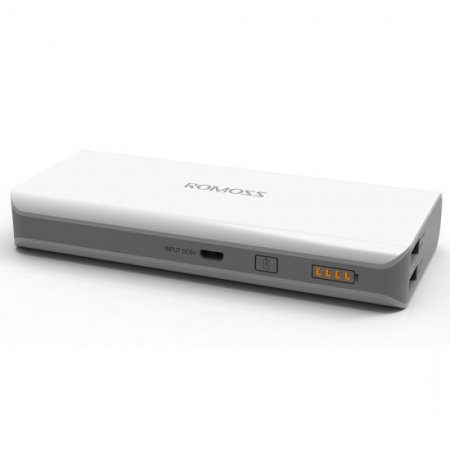 ROMOSS Sense 6 20000mAh External Power Bank 5V 2.1A for Smartphone Tablet PC- White