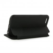 Fashion Brush Protective Flip Cover Case For iPhone 6 Smartphone Black