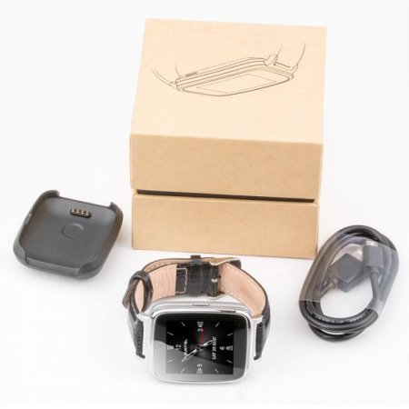 OUKITEL A28 Smart Bluetooth Watch 1.54 Inch IPS Heart Rate IP53 for iOS Android- Silver