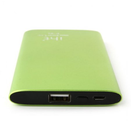 IHT P-6S 6600mAh Power Bank with 3-in-1 USB Cable for Smartphone Green