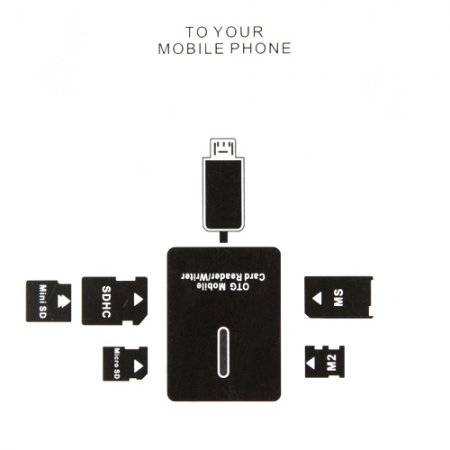 Micro USB OTG Card Reader Support SD/MMC/Mini SD/Micro SD/M2/MS