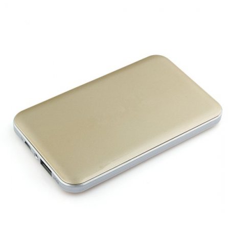 6000mAh 5V 2A Ultra-thin Power Bank for iPhone iPad Mobile Phone Champagne
