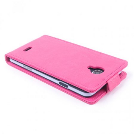 Leather Flip Cover Case Protect Case for Doogee DG280 Smartphone Rose