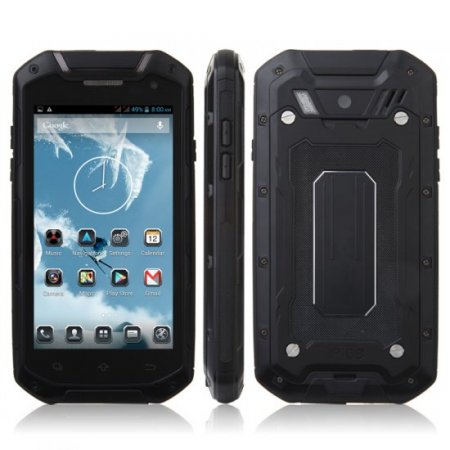 Tengda V12 Smartphone IP68 MTK6589T 4.5 Inch HD IPS Screen Android 4.2 - Black