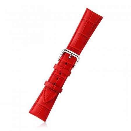 Crocodile Split Leather Buckle Watch Bands Straps For Apple Watch 38mm&42mm Red