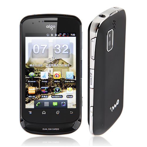 aigo D1 Smartphone 3G GPS MSM7227 1.0GHz 3.5 Inch Multi-touch Screen