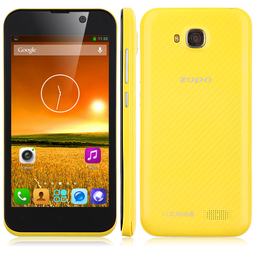 ZOPO ZP700 Cuppy Smartphone MTK6582 Quad Core 1.3GHz Android 4.2 4.7 Inch 3G GPS OTG OTA- Yellow
