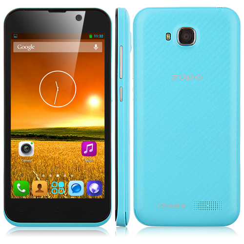 ZOPO ZP700 Cuppy Smartphone MTK6582 Quad Core 1.3GHz Android 4.2 4.7 Inch 3G GPS OTG OTA- Blue
