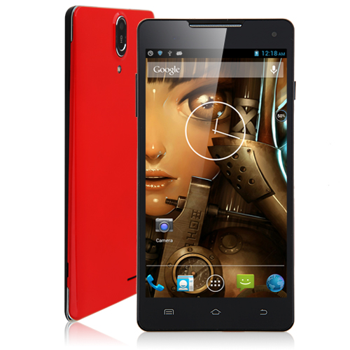 S8 Smartphone Android 4.2 MTK6589 Quad Core 6.0 Inch HD Screen 3G Gesture Sensing 1GB 16GB -Red