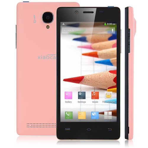 XIAOCAI X9S Smartphone Android 4.2 MTK6582 Quad Core 1.3GHz 1GB 4GB 4.5 Inch 8.0MP Camera -Pink