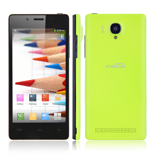 XIAOCAI X9S Smartphone Android 4.2 MTK6582 Quad Core 1.3GHz 1GB 4GB 4.5 Inch 8.0MP Camera -Green