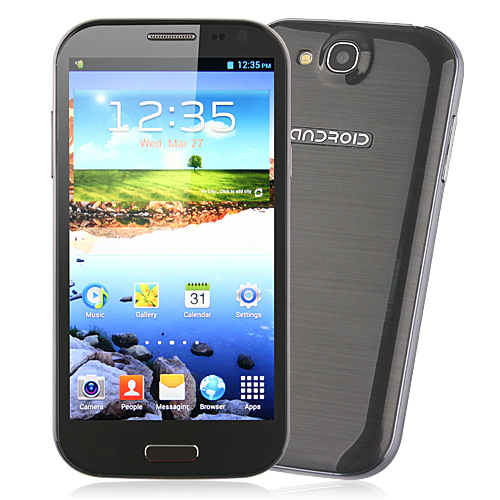 Used Feiteng H9500 S4 Smartphone Android 4.2 MTK6589 5.0 Inch HD IPS Screen - Grey