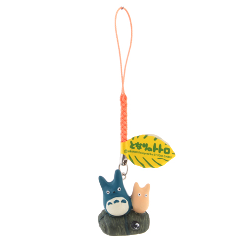 Vivid Totoro Style Resin Cellphone Pendant with Orange Strap