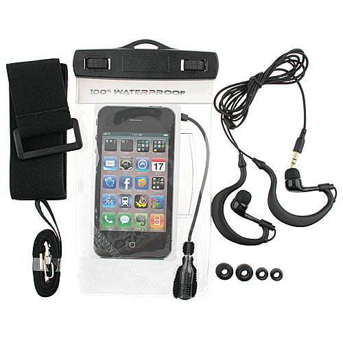 Waterproof Bag & Earphone for iPhone Smart Phone Cellphone