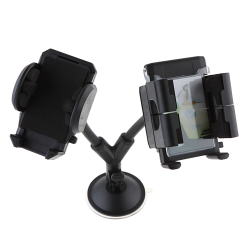 Double Holder Magic Stand with Suction Cup for iPhone/Mobile Phone/MP4/PDA