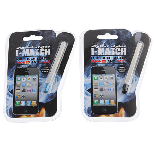 Digital Stylus i-Match for Touch Screen Phones and Pads Electra Conductive Rubber 2 Colors Selectable