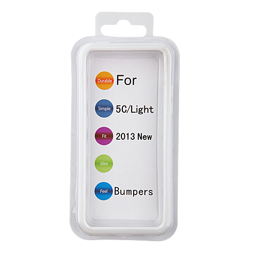 New Fashion Plastic Bumper Case For iPhone5c - White