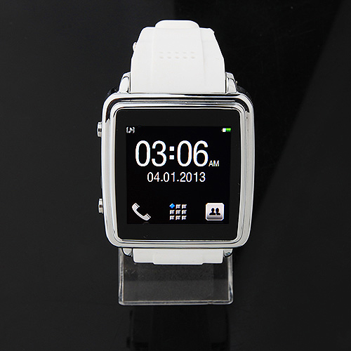 Brand New Smart Bluetooth Watch 1.6 Inch with Call SMS Sync Function for Android iOS Phone- White
