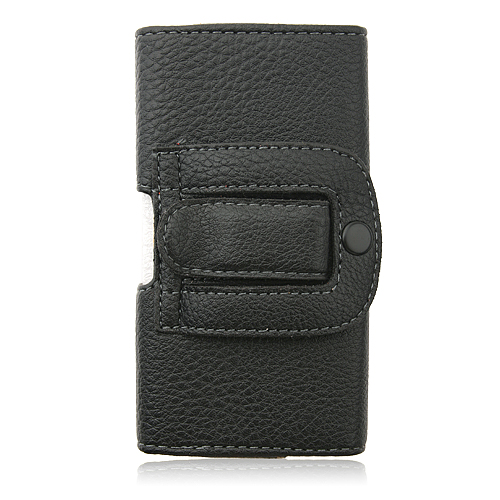 Magnetic Closure Protective Leather Case Cover for iPhone 4/4S Sony ST25i HTC ONE V Black