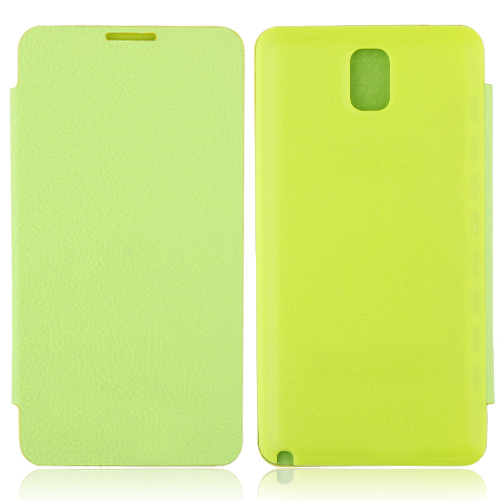 Portable Leather Flip Case Cover for Samsung Galaxy Note III Green