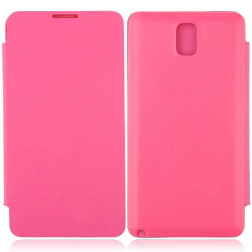 Portable Leather Flip Case Cover for Samsung Galaxy Note III Rose