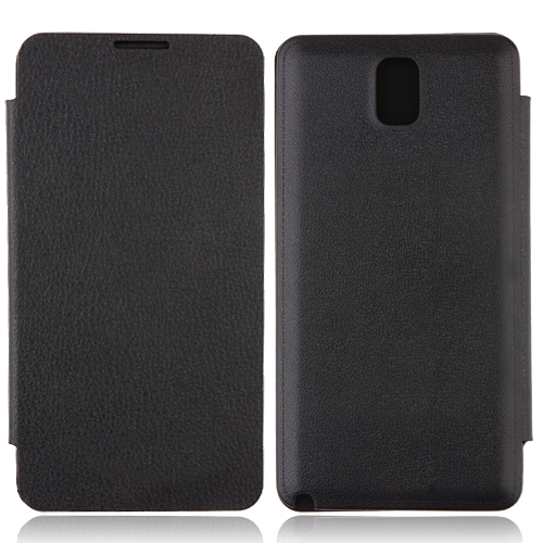 Portable Leather Flip Case Cover for Samsung Galaxy Note III Black