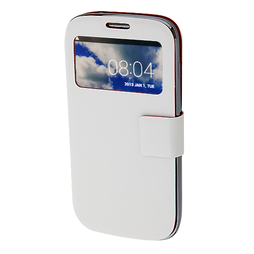 ZeroFire S-View Flip Cover Protective Stand Case for ThL W8S W8 Series Smartphone- White