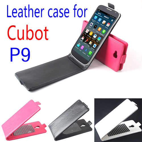Protective Leather Flip Case Cover for Cubot P9 Smartphone 3-color