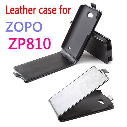 Protective Leather Flip Case Cover for ZOPO ZP810 Smartphone Black