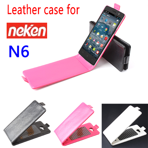 Fashion Leather Flip Case Cover for Neken N6 Smartphone 3-color