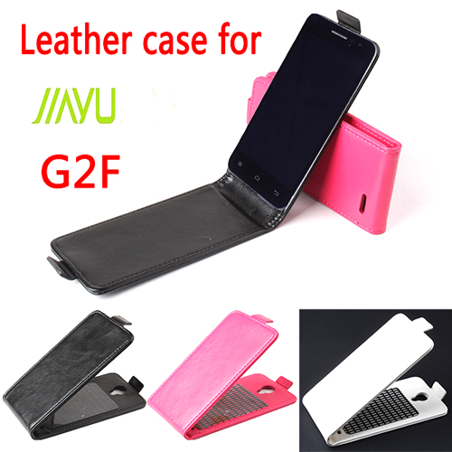 Fashion Leather Flip Case Cover for JIAYU G2F Smartphone 3-color
