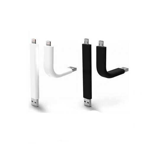 2-In-1 Bendable Standable Data Cable for Iphone 5c/5s Smartphone