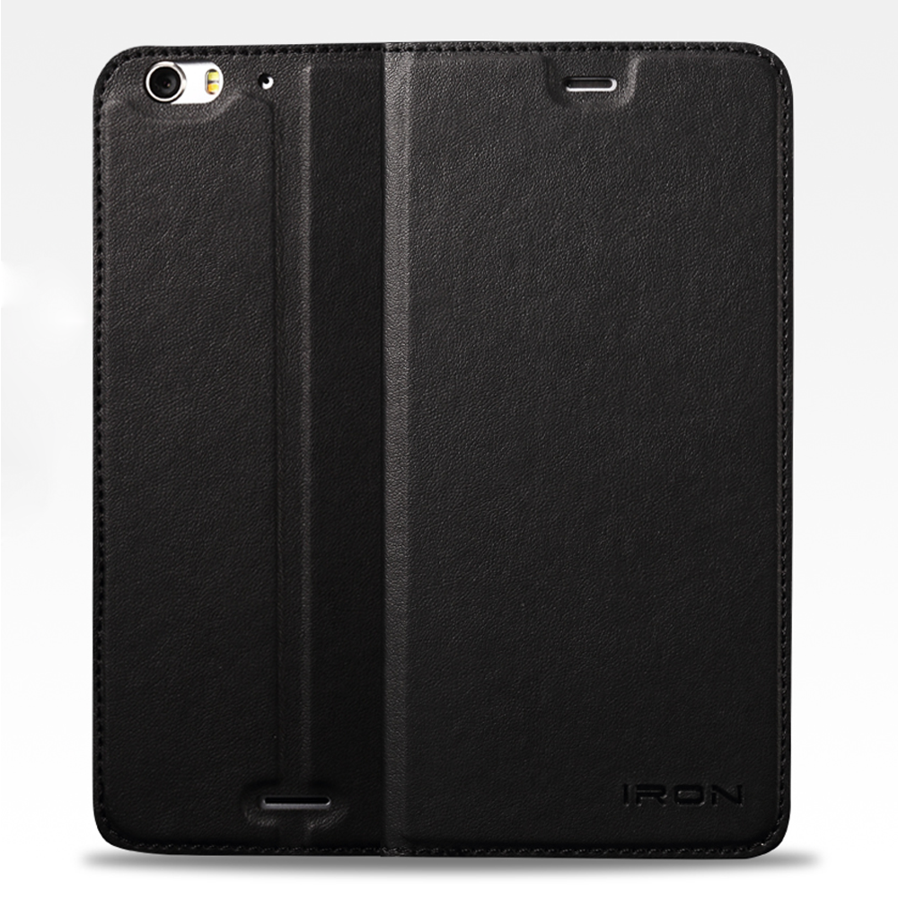 Original Protective Case Flip Cover Case PU Case for UMI IRON Smartphone- Black