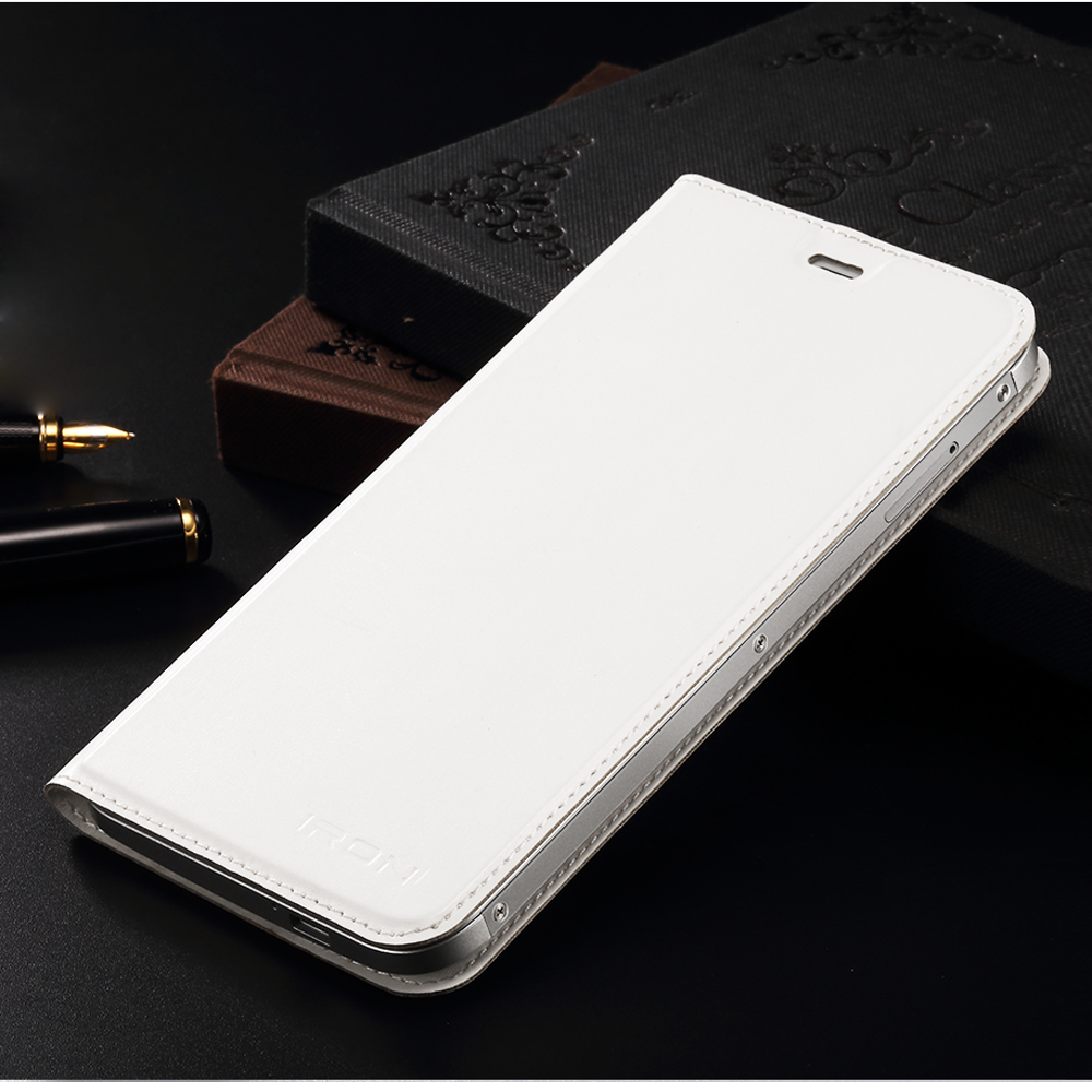 Original Protective Case Flip Cover Case PU Case for UMI IRON Smartphone- White
