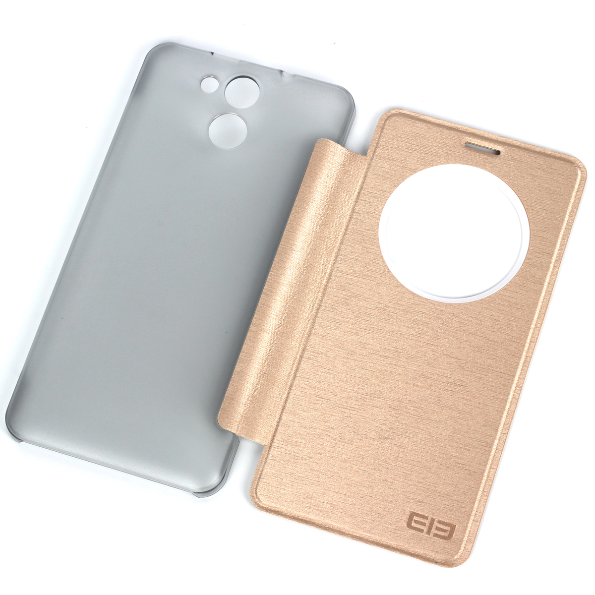 Original S-View Flip Cover Protective Case Battery Case for Elephone P7000- Golden