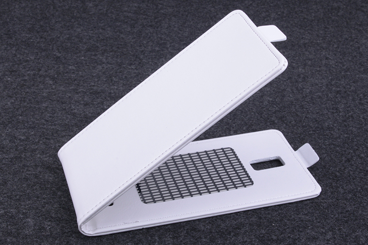 Leather Flip Cover Stand Case for DOOGEE DG580 Smartphone White