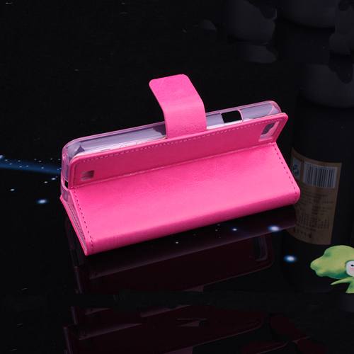 Flip Leather Cover Stand Case for Zopo C2 ZP980 Smartphone Rose