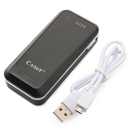 Cager B09 4500mAh Universal Power Bank Back up for iPhone Mobile Phone PSP Black